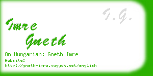 imre gneth business card